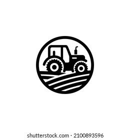 Icono de granja. Ilustración vectorial de diseño de icono de tracción
