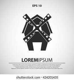 farm icon. farm vector illustration