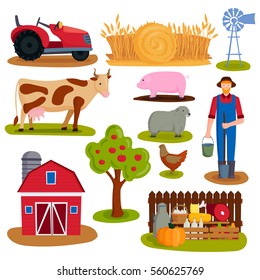 Farm icon vector illustration.