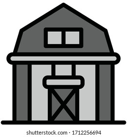 ilustración vectorial de icono de granja plana