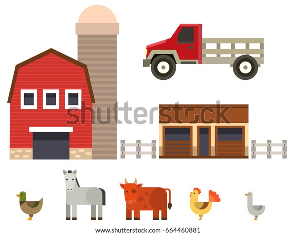 Farm icon vector\
illustration nature food harvesting grain agriculture different\
animals characters.