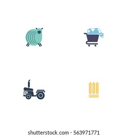 Farm Icon Vector Logo Element Set