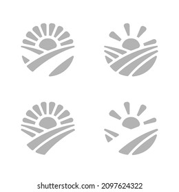 farm icons on white background, vector illustration