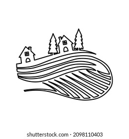 farm icons on white background, vector illustration