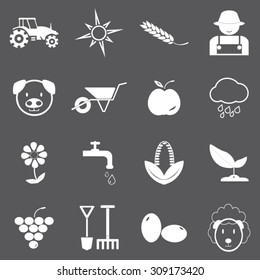 Farm icons set illustration