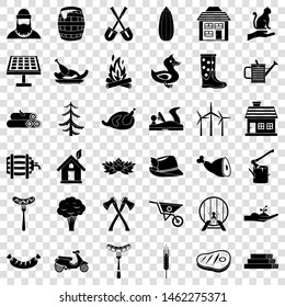 Farm icons set. Simple style of 36 farm vector icons for web for any design