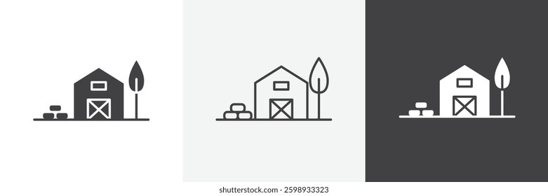 Farm icons in Thin line black color. flat simple vector symbols illustration.