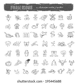 Farm icons. Vector format