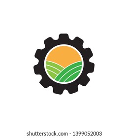 FARM INDUSTRIES LOGO IN GEAR