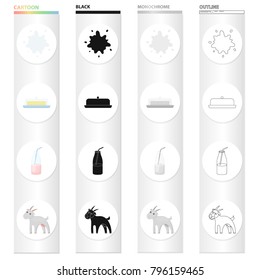 Farm, Industry, Food and other web icon in cartoon style. Wool, animal, home icons in set collection.