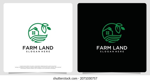 Farm inspiration template logo design.