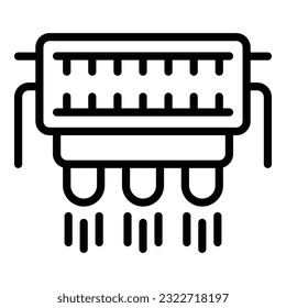 Farm irrigation icon outline vector. Water system. Automatic pipe