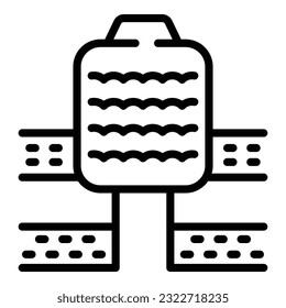 Farm irrigation system icon outline vector. Water drip. Automatic pipe