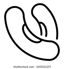 Farm kidney bean icon. Outline farm kidney bean vector icon for web design isolated on white background