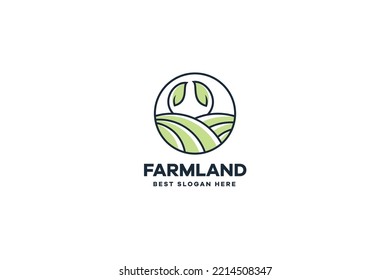 Farm Land Logo Illustration Vector Template