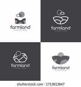 Farm Land Logo Vector Template Design Illustration
