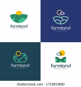 Farm Land Logo Vector Template Design Illustration