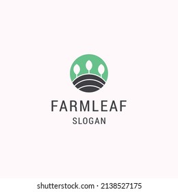 Farm leaf logo icon design template vector illustration