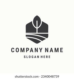 Farm leaf logo template vector illustration design