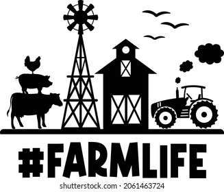 Farm Life, Country Life, Cow Pig Chicken