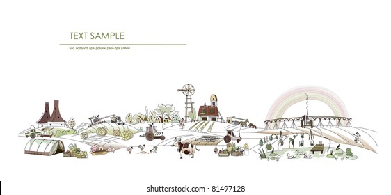 Farm Life Illustration