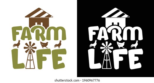 Farm Life Printable Vector Illustration