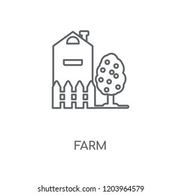 Farm linear icon. Farm concept stroke symbol design. Thin graphic elements vector illustration, outline pattern on a white background, eps 10.