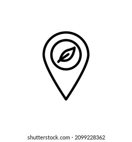 Bauernstandort Symbol Vektorgrafik Logo Vorlage für viele Zwecke. Einzeln auf weißem Hintergrund.