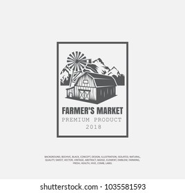 farm logo, agriculture vector, eco-friendly products, natural product, poster agriculture, illustration icon
