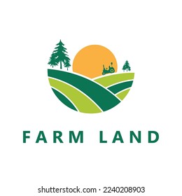farm logo, agriculture logo vector with slogan template