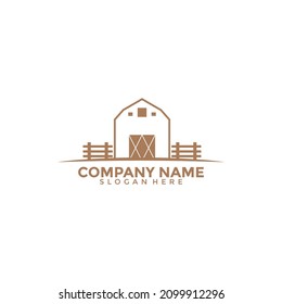 farm logo concept.  farm house vector isolated in white background