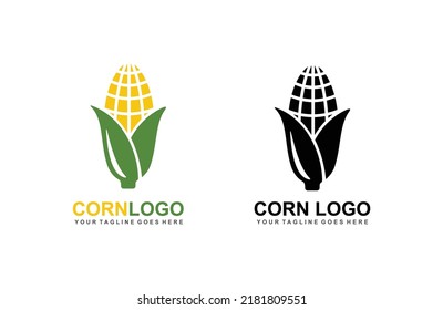 Farm logo. Corn logo design vector illustration