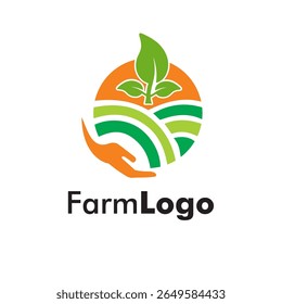 Logotipo da fazenda design criativo e logotipo da fazenda ilustração de design simples e plano de luxo