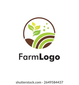 Logotipo da fazenda design criativo e logotipo da fazenda ilustração de design simples e plano de luxo