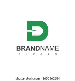 Logotipo De La Granja Con Símbolo Inicial Y De La Pala D