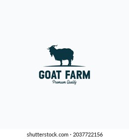 Farm logo design concept goat farm
