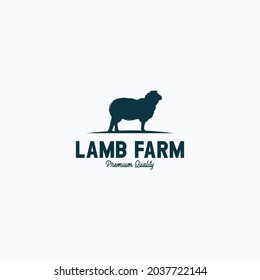 Logotipo de granja concepto de diseño granja de corderos