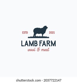 Farm logo design concept lamb farm