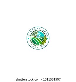 Farm logo design on white background