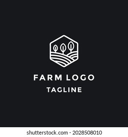 farm logo design template. Vector illustration.