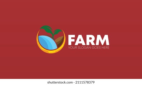 Farm Logo Design Template Vector. Nature Logo for Farm Logo Design Concept