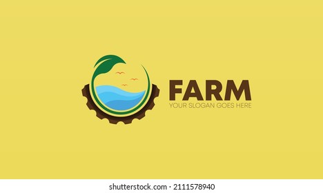 Farm Logo Design Template Vector. Nature Logo for Farm Logo Design Concept