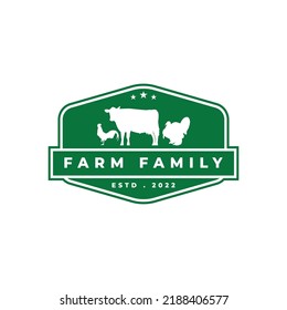 farm logo design template vector illustration