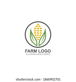 Farm logo design in vector