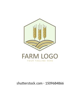 Farm logo design. Vector illustration