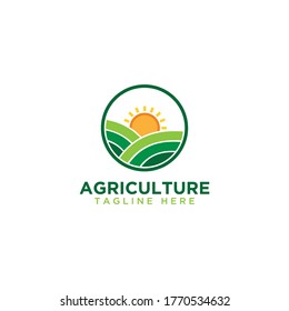 farm logo design vector modern template