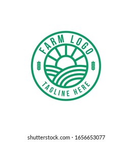 Farm logo design vector template