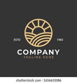 Farm logo design vector template