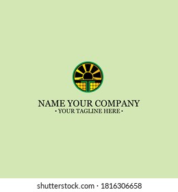 farm logo design vector template