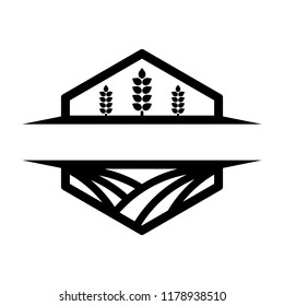 Farm Logo. Farming Icon. Agriculture Symbol. Vector Eps 08.